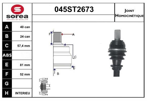 StartCar 045ST2673 Przegub homokinetyczny 045ST2673: Dobra cena w Polsce na 2407.PL - Kup Teraz!