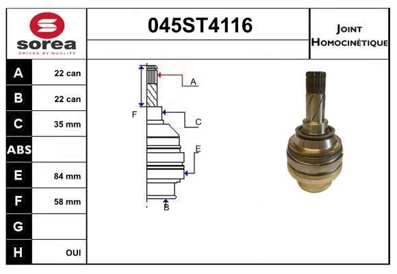 StartCar 045ST4116 Joint kit, drive shaft 045ST4116: Buy near me in Poland at 2407.PL - Good price!