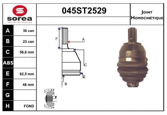 StartCar 045ST2529 Joint kit, drive shaft 045ST2529: Buy near me in Poland at 2407.PL - Good price!
