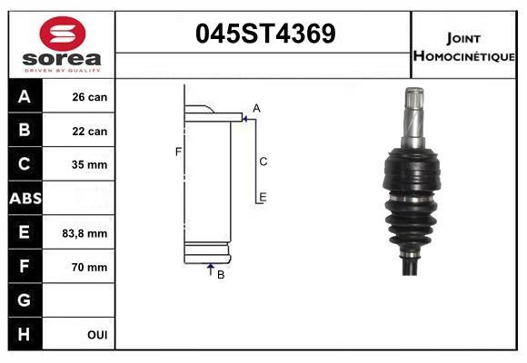 StartCar 045ST4369 Joint kit, drive shaft 045ST4369: Buy near me in Poland at 2407.PL - Good price!