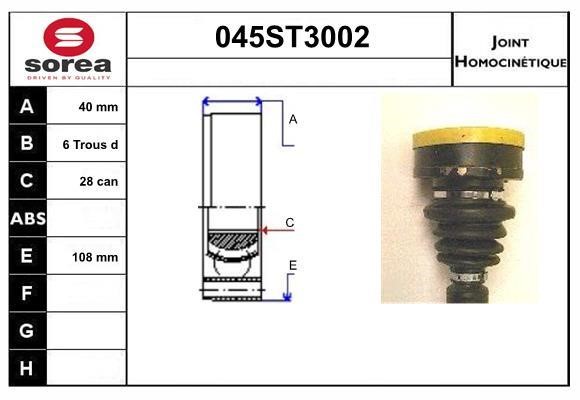StartCar 045ST3002 Joint kit, drive shaft 045ST3002: Buy near me in Poland at 2407.PL - Good price!