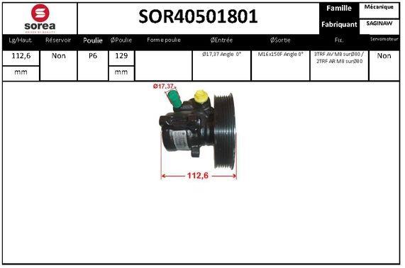 StartCar SOR40501801 Hydraulic Pump, steering system SOR40501801: Buy near me in Poland at 2407.PL - Good price!