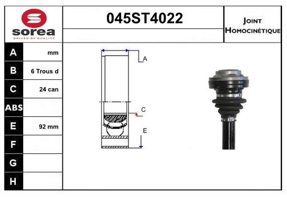 StartCar 045ST4022 Przegub homokinetyczny 045ST4022: Dobra cena w Polsce na 2407.PL - Kup Teraz!