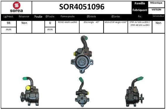 StartCar SOR4051096 Насос гидроусилителя руля SOR4051096: Отличная цена - Купить в Польше на 2407.PL!