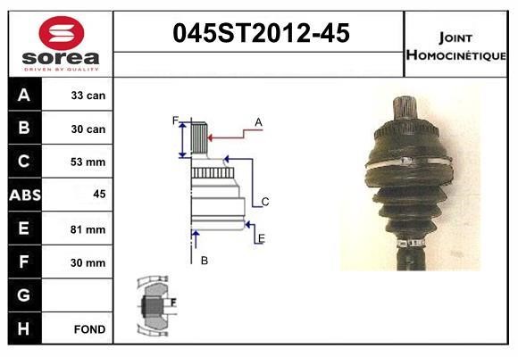 StartCar 045ST2012-45 ШРКШ 045ST201245: Приваблива ціна - Купити у Польщі на 2407.PL!