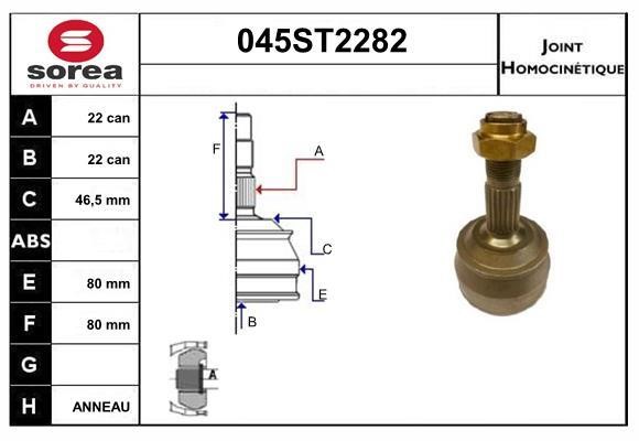 StartCar 045ST2282 Joint kit, drive shaft 045ST2282: Buy near me in Poland at 2407.PL - Good price!