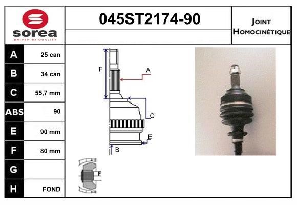 StartCar 045ST2174-90 Joint kit, drive shaft 045ST217490: Buy near me in Poland at 2407.PL - Good price!