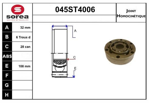 StartCar 045ST4006 Joint kit, drive shaft 045ST4006: Buy near me in Poland at 2407.PL - Good price!