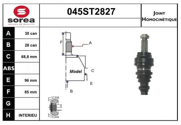 StartCar 045ST2827 Joint kit, drive shaft 045ST2827: Buy near me in Poland at 2407.PL - Good price!