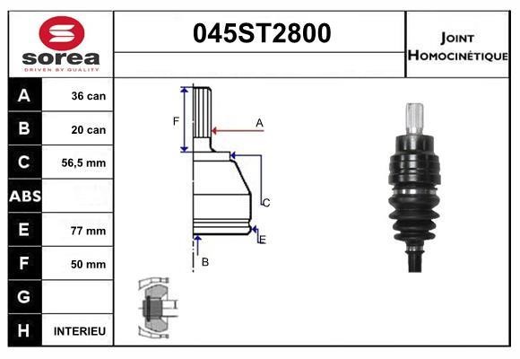 StartCar 045ST2800 Joint kit, drive shaft 045ST2800: Buy near me in Poland at 2407.PL - Good price!