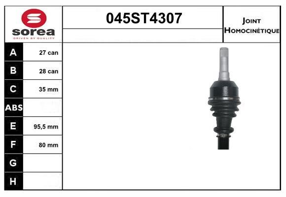 StartCar 045ST4307 Joint kit, drive shaft 045ST4307: Buy near me in Poland at 2407.PL - Good price!