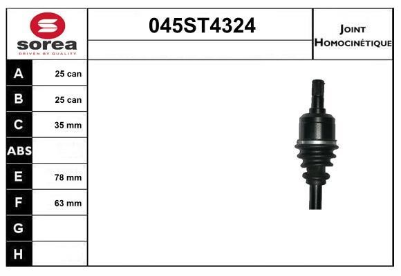 StartCar 045ST4324 Joint kit, drive shaft 045ST4324: Buy near me in Poland at 2407.PL - Good price!