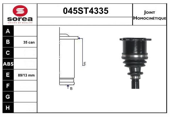 StartCar 045ST4335 Joint kit, drive shaft 045ST4335: Buy near me in Poland at 2407.PL - Good price!