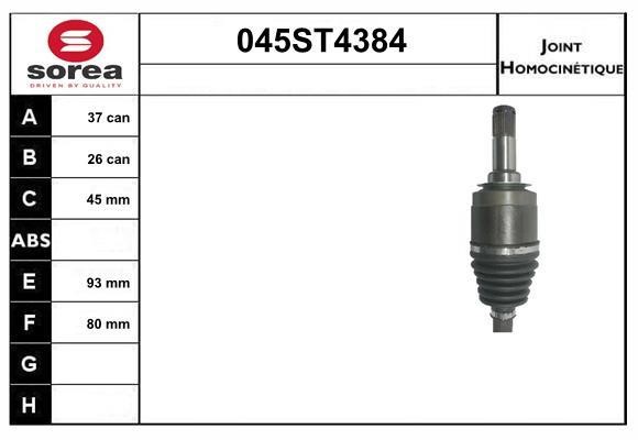 StartCar 045ST4384 Joint kit, drive shaft 045ST4384: Buy near me in Poland at 2407.PL - Good price!