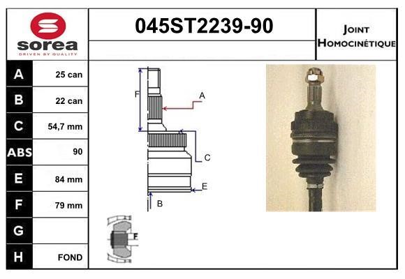 StartCar 045ST2239-90 Joint kit, drive shaft 045ST223990: Buy near me in Poland at 2407.PL - Good price!