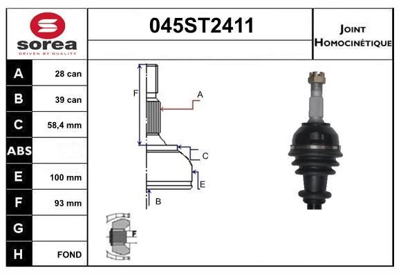 StartCar 045ST2411 Joint kit, drive shaft 045ST2411: Buy near me in Poland at 2407.PL - Good price!