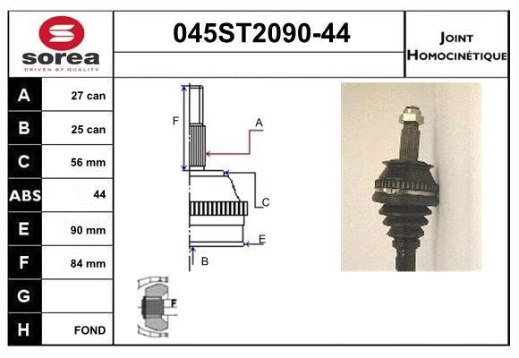StartCar 045ST2090-44 Joint kit, drive shaft 045ST209044: Buy near me in Poland at 2407.PL - Good price!