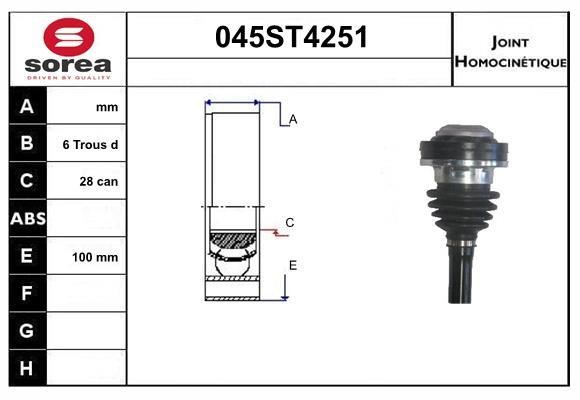 StartCar 045ST4251 Przegub homokinetyczny 045ST4251: Atrakcyjna cena w Polsce na 2407.PL - Zamów teraz!