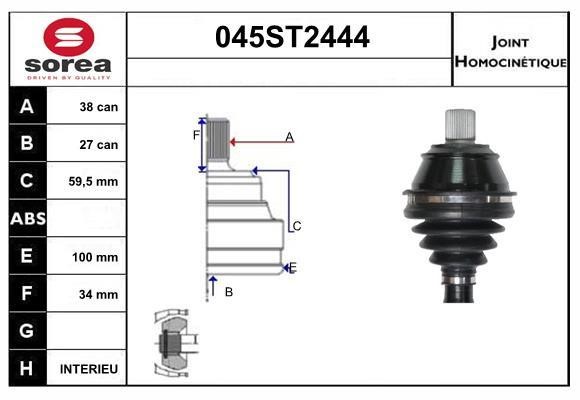 StartCar 045ST2444 Przegub homokinetyczny 045ST2444: Dobra cena w Polsce na 2407.PL - Kup Teraz!