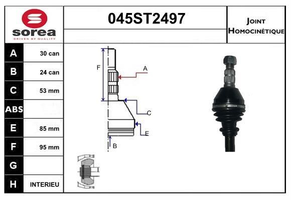 StartCar 045ST2497 Joint kit, drive shaft 045ST2497: Buy near me in Poland at 2407.PL - Good price!