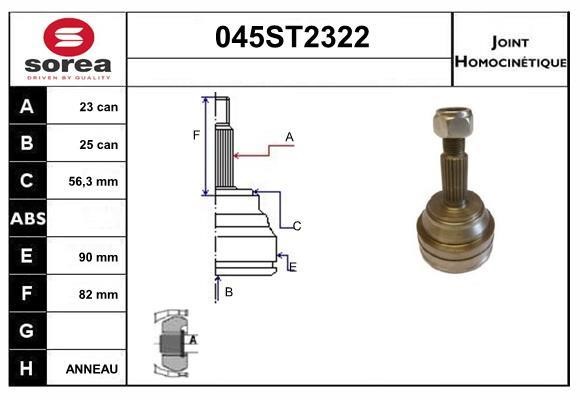 StartCar 045ST2322 Joint kit, drive shaft 045ST2322: Buy near me in Poland at 2407.PL - Good price!