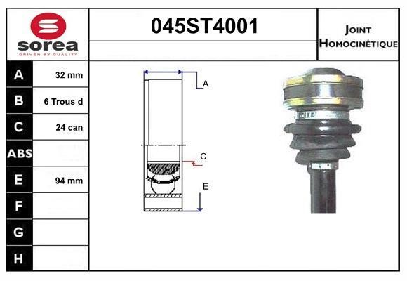 StartCar 045ST4001 Joint kit, drive shaft 045ST4001: Buy near me in Poland at 2407.PL - Good price!