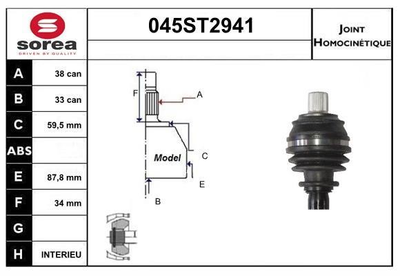 StartCar 045ST2941 Joint kit, drive shaft 045ST2941: Buy near me in Poland at 2407.PL - Good price!