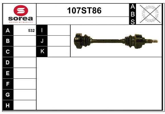 StartCar 107ST86 Drive shaft 107ST86: Buy near me in Poland at 2407.PL - Good price!