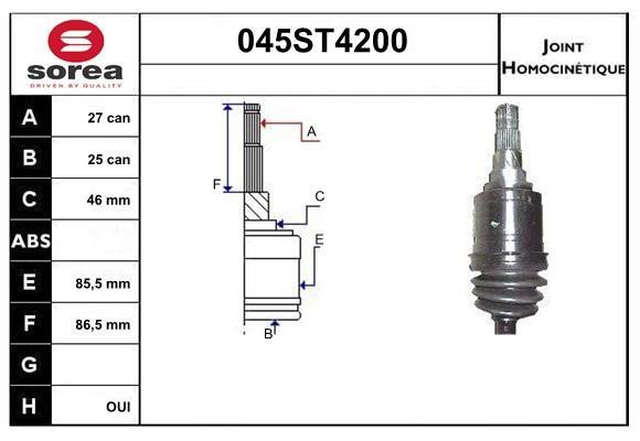 StartCar 045ST4200 Joint kit, drive shaft 045ST4200: Buy near me in Poland at 2407.PL - Good price!