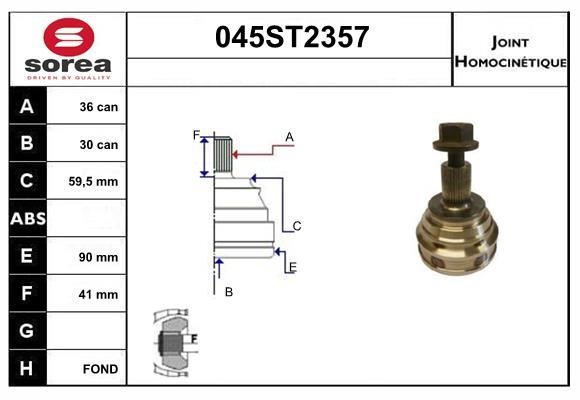 StartCar 045ST2357 Joint kit, drive shaft 045ST2357: Buy near me at 2407.PL in Poland at an Affordable price!