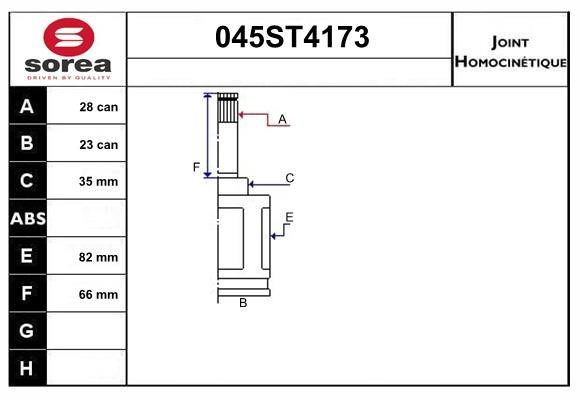 StartCar 045ST4173 Przegub homokinetyczny 045ST4173: Dobra cena w Polsce na 2407.PL - Kup Teraz!