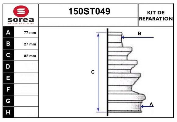 StartCar 150ST049 Пыльник приводного вала, комплект 150ST049: Отличная цена - Купить в Польше на 2407.PL!