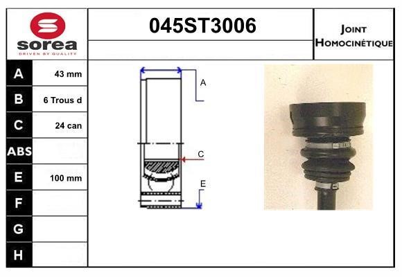 StartCar 045ST3006 Joint kit, drive shaft 045ST3006: Buy near me in Poland at 2407.PL - Good price!