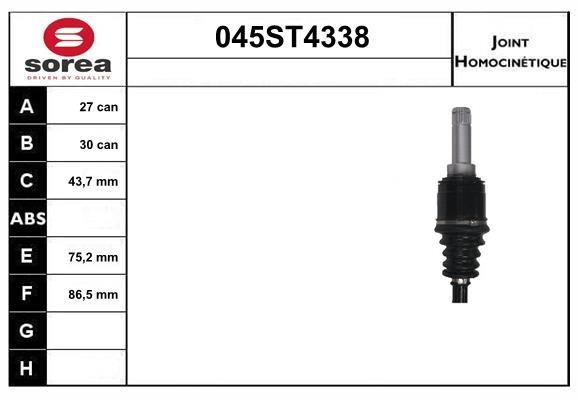 StartCar 045ST4338 Joint kit, drive shaft 045ST4338: Buy near me at 2407.PL in Poland at an Affordable price!