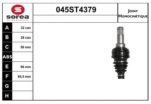 StartCar 045ST4379 Joint kit, drive shaft 045ST4379: Buy near me in Poland at 2407.PL - Good price!