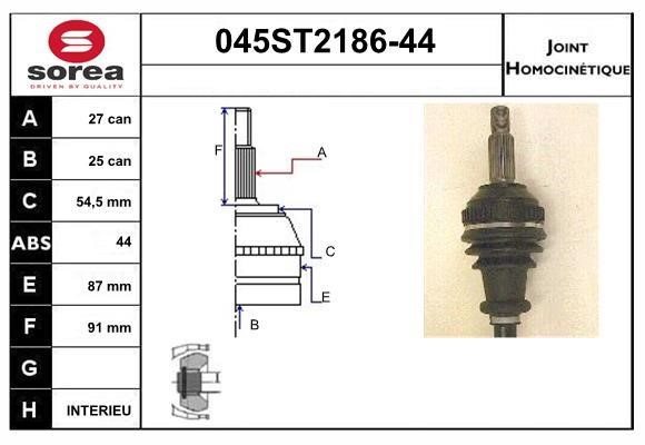 StartCar 045ST2186-44 Joint kit, drive shaft 045ST218644: Buy near me in Poland at 2407.PL - Good price!