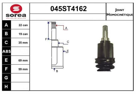 StartCar 045ST4162 Joint kit, drive shaft 045ST4162: Buy near me in Poland at 2407.PL - Good price!