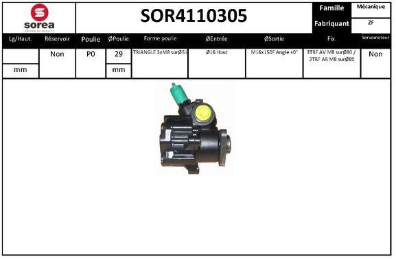 StartCar SOR4110305 Hydraulic Pump, steering system SOR4110305: Buy near me in Poland at 2407.PL - Good price!