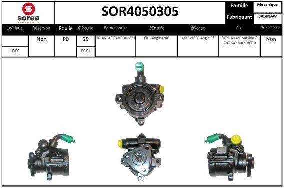 StartCar SOR4050305 Hydraulic Pump, steering system SOR4050305: Buy near me in Poland at 2407.PL - Good price!