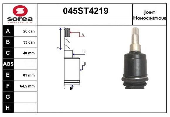 StartCar 045ST4219 Przegub homokinetyczny 045ST4219: Dobra cena w Polsce na 2407.PL - Kup Teraz!