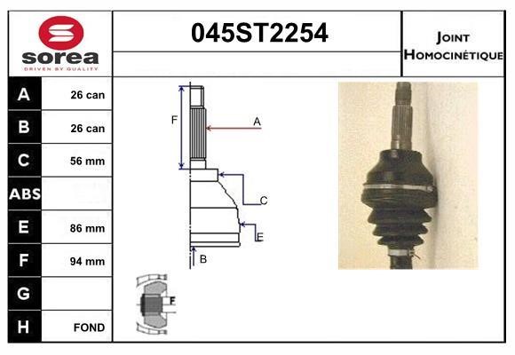 StartCar 045ST2254 Joint kit, drive shaft 045ST2254: Buy near me in Poland at 2407.PL - Good price!