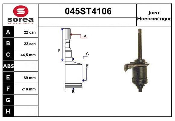 StartCar 045ST4106 Joint kit, drive shaft 045ST4106: Buy near me in Poland at 2407.PL - Good price!