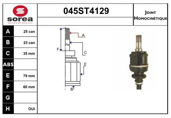 StartCar 045ST4129 Joint kit, drive shaft 045ST4129: Buy near me in Poland at 2407.PL - Good price!