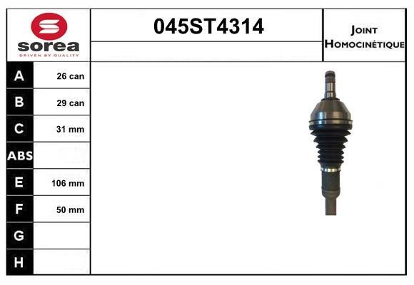 StartCar 045ST4314 Joint kit, drive shaft 045ST4314: Buy near me in Poland at 2407.PL - Good price!