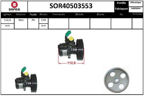 StartCar SOR40503553 Hydraulic Pump, steering system SOR40503553: Buy near me in Poland at 2407.PL - Good price!