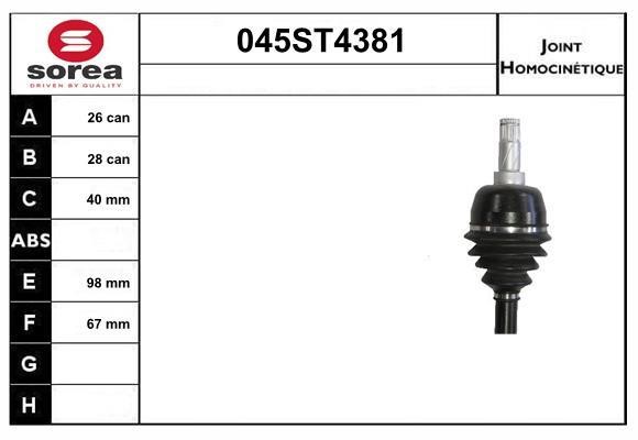 StartCar 045ST4381 Joint kit, drive shaft 045ST4381: Buy near me in Poland at 2407.PL - Good price!