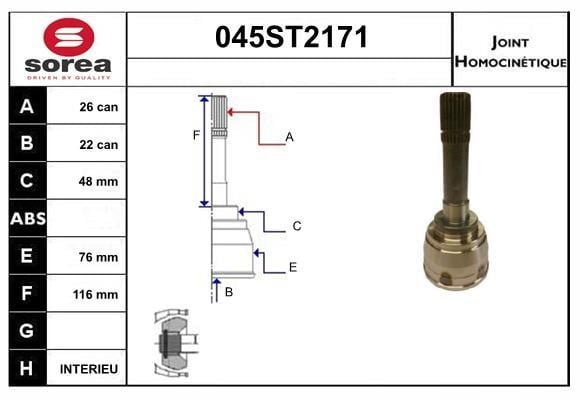 StartCar 045ST2171 Joint kit, drive shaft 045ST2171: Buy near me in Poland at 2407.PL - Good price!