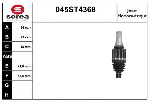 StartCar 045ST4368 Gelenksatz, antriebswelle 045ST4368: Kaufen Sie zu einem guten Preis in Polen bei 2407.PL!