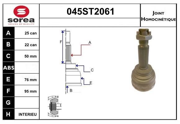 StartCar 045ST2061 Joint kit, drive shaft 045ST2061: Buy near me in Poland at 2407.PL - Good price!