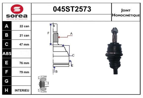 StartCar 045ST2573 Joint kit, drive shaft 045ST2573: Buy near me in Poland at 2407.PL - Good price!